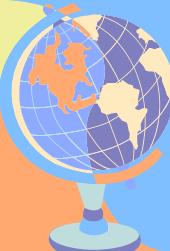 abstract color clip art of a globe