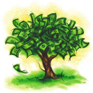 color clip art of money tree