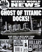 front cover of Weekly World News from September 2005